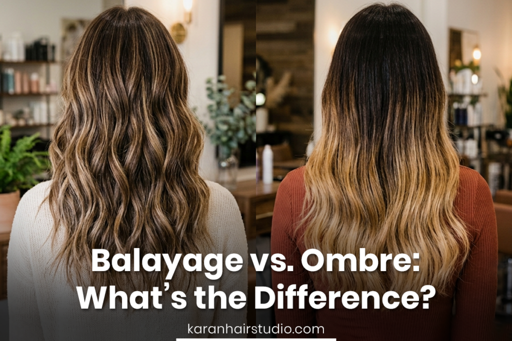 Balayage vs ombre hair colour comparison